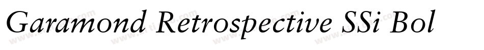 Garamond Retrospective SSi Bold字体转换